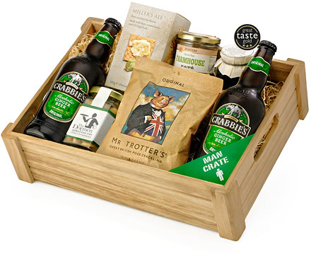 Anniversary & Wedding Ginger Beer Man Crate & Snack Selection Tray